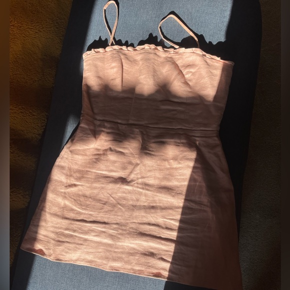 Reformation Ava Ruffle Linen Mini Dress - Picture 4 of 6